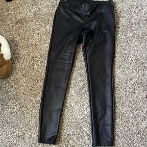 Black leather pants